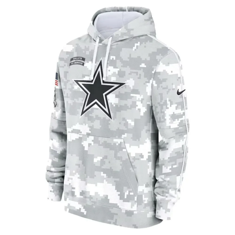 Nike Dallas Cowboys 2024 Salute to Service Hoodie Camo Pullover